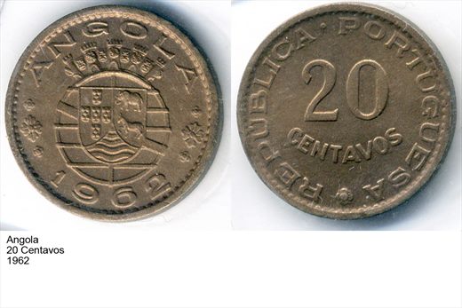 Angola - Centavo 20 - 1962 - G6 A2 H10 L2C1