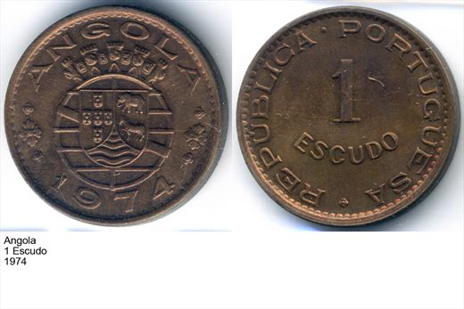 Angola - Escudo 1 - 1974 - G5 A2 H08 L5C1