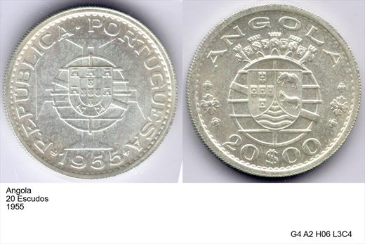 Angola - Escudo 20 - 1955 - G4 A2 H06 L3C4
