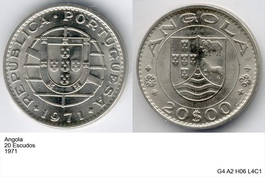 Angola - Escudo 20 - 1971 - G4 A2 H06 L4C1