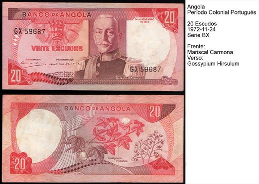 Angola - Escudo 20 - 1972-11-24 - Serie BX