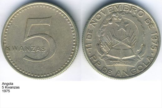 Angola - Kwanza 5 - 1975 - G5 A2 H08 L3C5