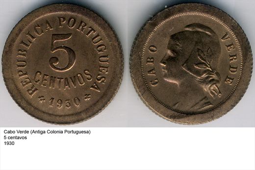 Cabo Verde - Centavo 5 - 1930 - G6 A2 H12 L4C2