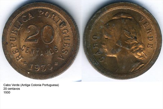 Cabo Verde - Centavo 20 - 1930 - G5 A2 H11