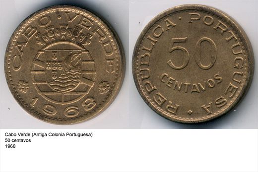 Cabo Verde - Centavo 50 - 1968 - G6 A2 H12 L4C1