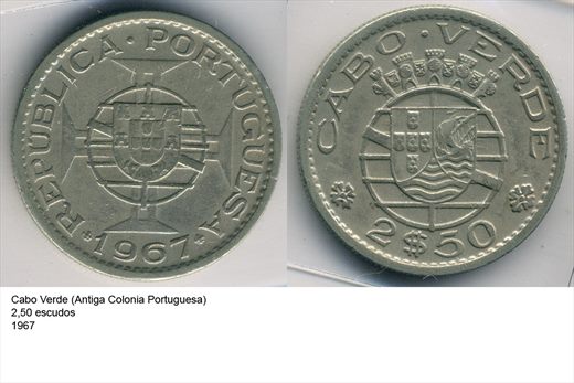 Cabo Verde - Escudo 2.50 - 1967 - G6 A2 H12 L3C5