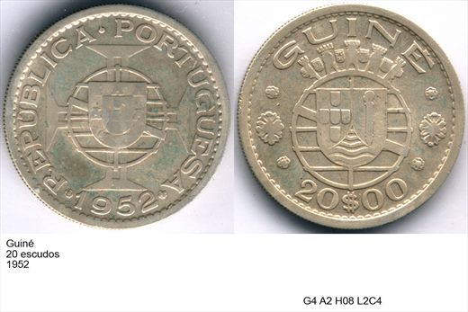 Guine - Escudo 20 - 1952 - G4 A2 H08 L2C4