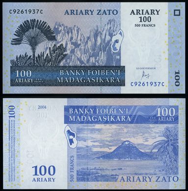 Madagascar - Ariary 100 - Francos 500 - 2004