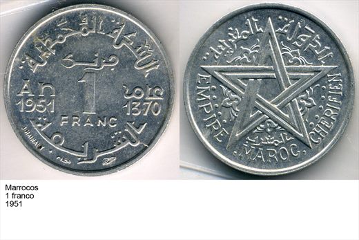 Marrocos - Franco 1 - 1951 - G6 A3 H06 L5C3