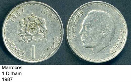 Marrocos - Dirham 1 - 1987