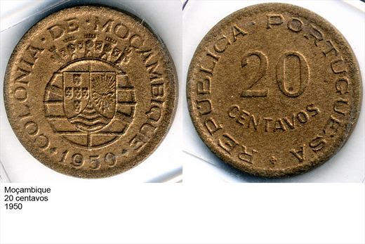 Mocambique - Centavo 20 - 1950 - G6 A2 H09 L3C1