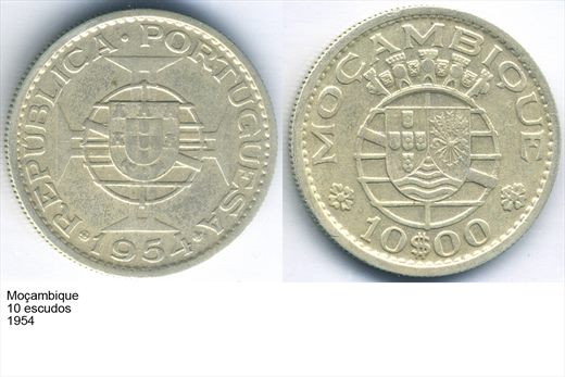 Mocambique - Escudo 10 - 1954 - G5 A2 H08 L2C5