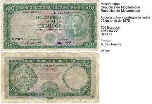 Mocambique - Escudo 100 - 1961-03-27 - Serie C (2)