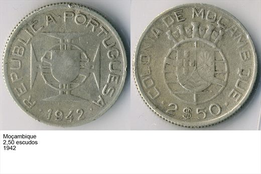 Mocambique - Escudo 2,50 - 1942 - G6 A2 H09 L4C6