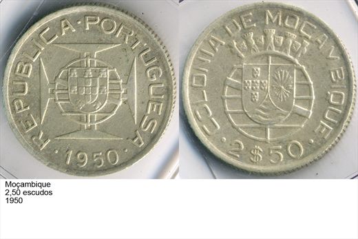 Mocambique - Escudo 2,50 - 1950 - G6 A2 H09 L5C1