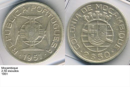 Mocambique - Escudo 2,50 - 1951 - G6 A2 H09 L5C2