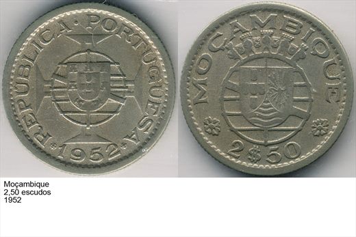 Mocambique - Escudo 2,50 - 1952 - G6 A2 H09 L5C3