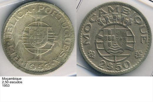 Mocambique - Escudo 2,50 - 1953 - G6 A2 H09 L5C4