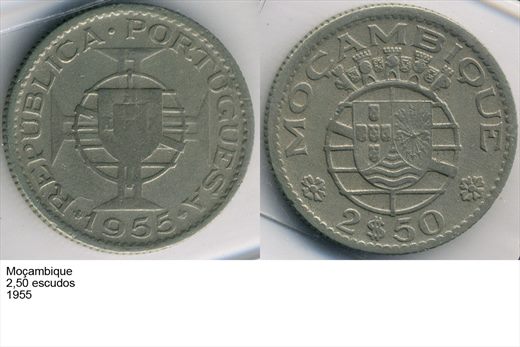 Mocambique - Escudo 2,50 - 1955 - G6 A2 H09 L5C6