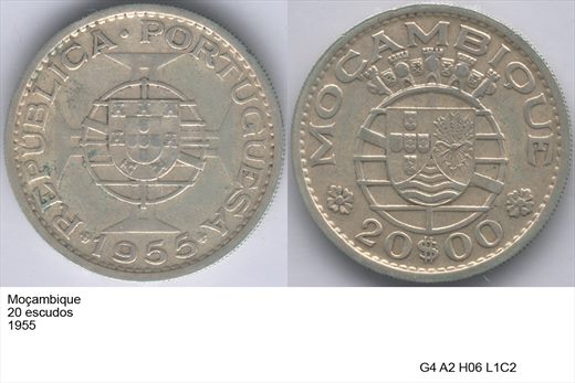 Mocambique - Escudo 20 - 1955 - G4 A2 H06 L1C2