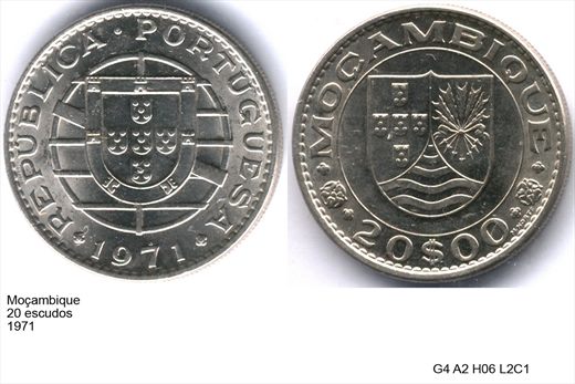 Mocambique - Escudo 20 - 1971 - G4 A2 H06 L2C1