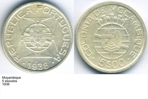 Mocambique - Escudo 5 - 1938 - G5 A2 H08 L1C5