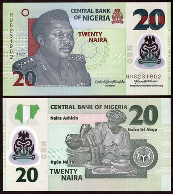 Nigeria - Naira 20 - 2022