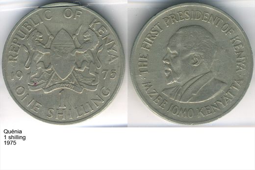Quenia - Shilling 1 - 1975 - G5 A2 H12 L6C4