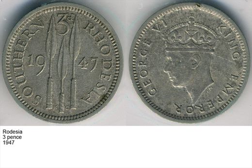 Rodesia - Pence 3 - 1947 - G6 A1 H01 L4C4