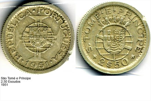 Sao Tome e Principe - Escudo 2,50 - 1951 - G6 A3 H05 L7C6