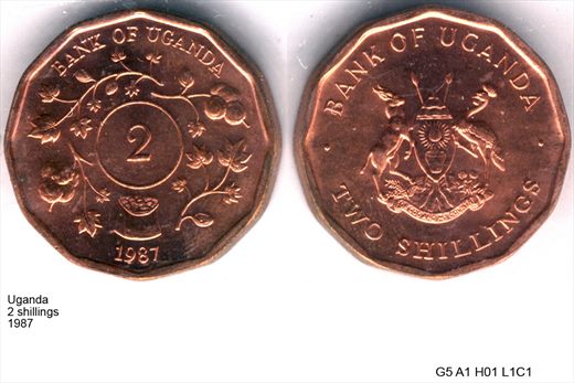 Uganda - Shilling 2 - 1987 - G5 A1 H01