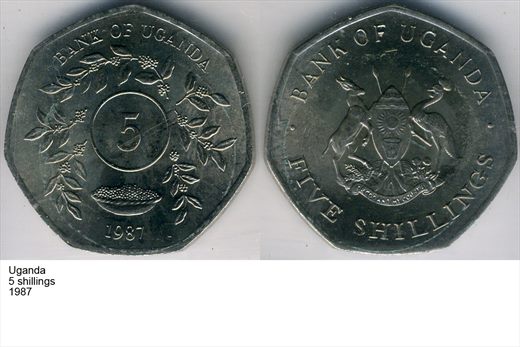 Uganda - Shilling 5 - 1987 - G6 A1 H01 L1C2