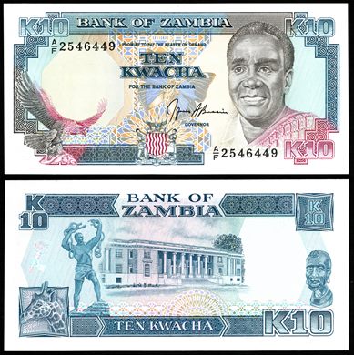 Zambia - Kwacha 10 - 1989-1991