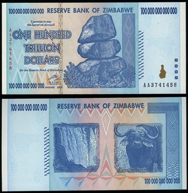 Zimbabwe - Dolar 100000000000000 - 2008