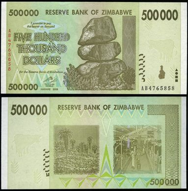 Zimbabwe - Dolar 500000 - 2008