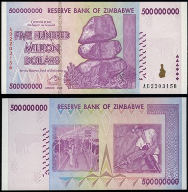 Zimbabwe - Dolar 500000000 - 2008