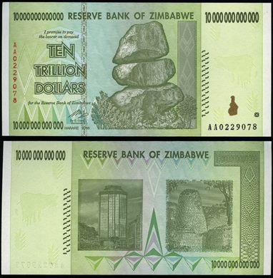 Zimbabwe - Dolar 10000000000000 - 2008