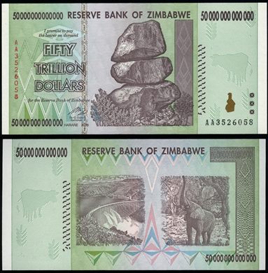 Zimbabwe - Dolar 50000000000000 - 2008