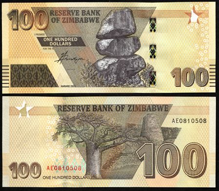 Zimbabwe - Dolar 100 - 2020