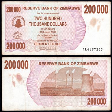 Zimbabwe - Dolar 200000 - 2007-07-01