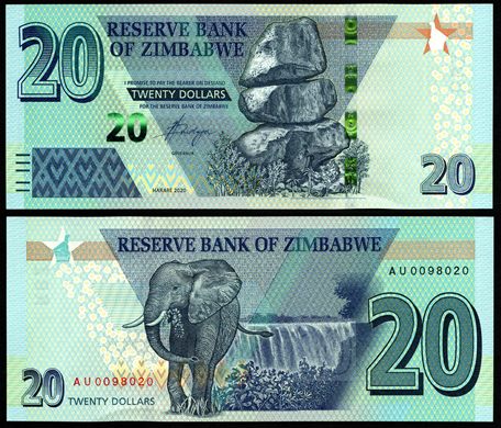Zimbabwe - Dolar 20 - 2020