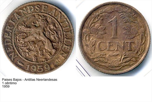 PB - Antilhas Neerlandesas - Centimo 1 - 1959 - G6 A2 H07 L6C5