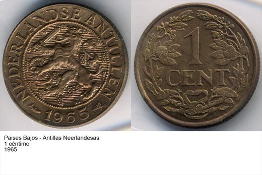 PB - Antilhas Neerlandesas - Centimo 1 - 1965 - G6 A2 H07 L7C1