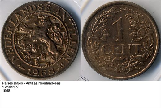 PB - Antilhas Neerlandesas - Centimo 1 - 1968 - G6 A2 H07 L7C2