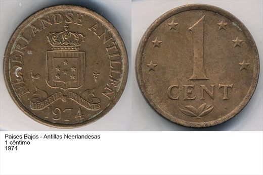 PB - Antilhas Neerlandesas - Centimo 1 - 1974 - G6 A2 H07 L7C5