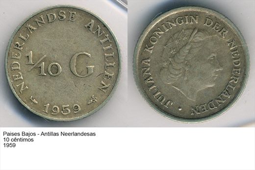 PB - Antilhas Neerlandesas - Centimo 10 - 1959 - G6 A2 H08 L3C4