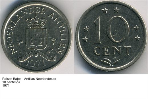 PB - Antilhas Neerlandesas - Centimo 10 - 1971 - G6 A2 H08 L4C3