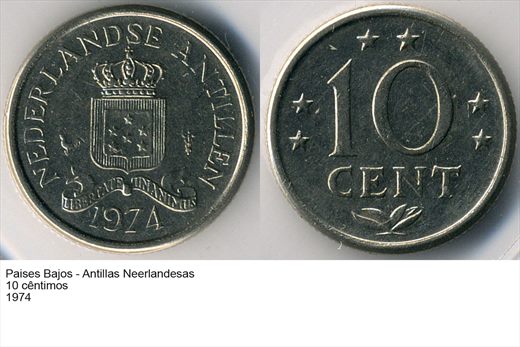 PB - Antilhas Neerlandesas - Centimo 10 - 1974 - G6 A2 H08 L4C4