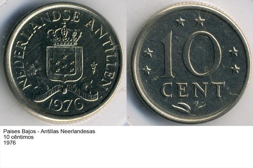 PB - Antilhas Neerlandesas - Centimo 10 - 1976 - G6 A2 H08 L4C6