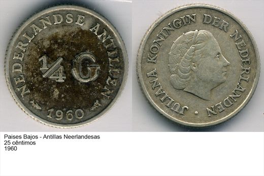 PB - Antilhas Neerlandesas - Centimo 25 - 1960 - G6 A2 H08 L1C5